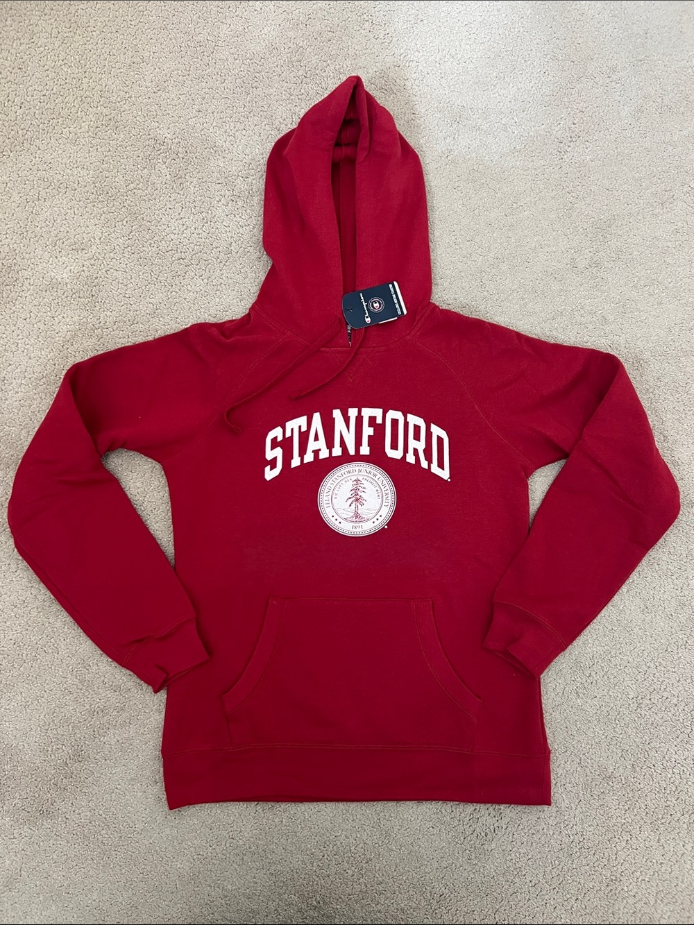 NWT Champion Stanford Cardinal Red Hoodie w/ Seal Woman’s Medium